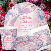 Serviette En Papier Flower Glitter Mermaid Tail 2nd Birthday