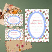 Poster Vintage Flowers Baby shower Favors