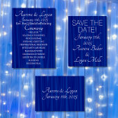 Serviette En Papier Royal Blue Text Cocktail traditionnel Mariage