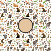 Housse D'oreillers Nom personnalisé Garçon Coussin Coque Forêt animal