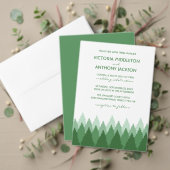 Invitation Green Forest Range Mariage de bois (Personnalisez la collection de ce créateur indépendant. Test)