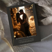 Sticker Rond Remerciement de mariage à monogramme floral or lux