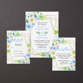 Poster Forget-Me-Nots Daisies Floral Wedding Welcome Sign (Personnalisez la collection de ce créateur indépendant.)