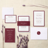 Numéro De Table Mariage Élégant Classique avec Bordure Bourguignon (Personnalisez la collection de ce créateur indépendant.)