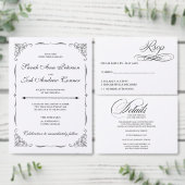 Formele Elegante dubbele zijprogrammakaart Programma (Personaliseer de collectie van deze zelfstandige maker.)