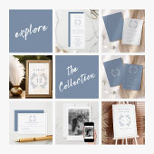 Programme Vintage de mariage de Monogramme