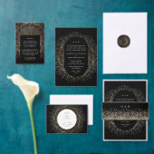 Menu Main Whimsical Formal tiré Mariage noir et or (Personnalisez la collection de ce créateur indépendant. )