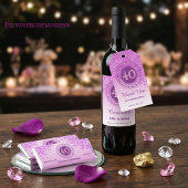 Invitation Falling Pink Parties scintillant 40e anniversaire