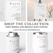 Rafraîchisseur Pour Canette Quarante minimum 40e fête d'anniversaire Favor