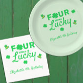 Vier keer gelukkige 4e verjaardag spandoek