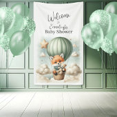 Banderoles Fox Adventure Balloon Baby Shower Vertical Welcome