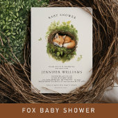 Invitation Fox Baby shower Jeu Plus ou moins?