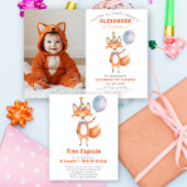 Little Fox Verjaardagsfeest Dank u Bedankzakje