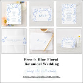 Carte Bleu Mariage Merci