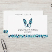 Carte De Visite Chien-taureaux français aux cercles bleus