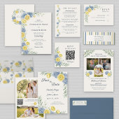 Invitation Hydrangea de mariage avec monogramme de jardin de