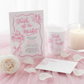 Pink Whimsical Bridal Shower Recipe Card