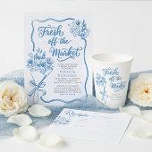 Invitation Fresh Off The Market Whimsical Drawn Bridal Shower