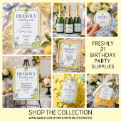 Invitation Anniversaire Tendance Citron Fraîchement 21