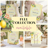 Serviette En Papier Fleurs de Citron Frais Jaune Rayures 21e Anniversa