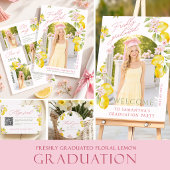 faire-part de remise de diplôme avec fleurs roses
