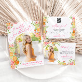Invitation Freshly Graduated Citrus Graduation Announcement