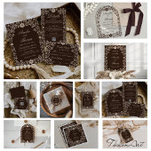 Brown Timeless Wedding  Invitation Kaart