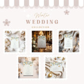 Invitation Mariage grenier étoile de pin givrée