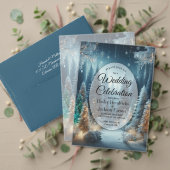 Invitation Frosted Pines in Winter Glow Mariage (Personnalisez la collection de ce créateur indépendant. Test)