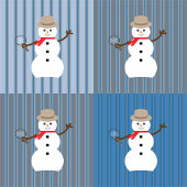 Invitation Code QR du détective Snowman amusant et fantaisist