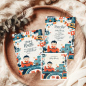 Leuke kleurrijke auto's Boy Baby shower Papieren Bordje