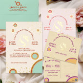 Carte D'accompagnement Cercles roses rétrogrades Mariage Super RVSP