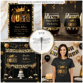 Leuke Leopard Verjaardag Koningin Dertig Verjaarda Papieren Bordje