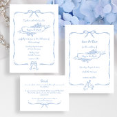 Étiquette Mariage Doodle Amusant et Original