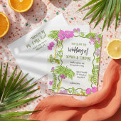 Invitation Funky Draky Tropical Floral Mariage