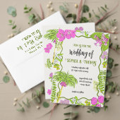 Invitation Funky Draky Tropical Floral Mariage (Personnalisez la collection de ce créateur indépendant. Test)