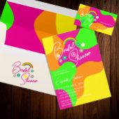 Étiquette Pour Bouteilles De Vin Funky Retro Bridal Shower