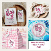 Invitation Funny 7th Birthday | “I Was 6, Now 7” Party