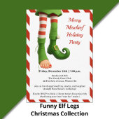Sticker Rond Funny Elf Legs Christmas | North Pole Mischief