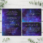 Space bruiloft opslaan van de datum. Nachtsterren. Kaart (Personaliseer de collectie van deze zelfstandige maker.)