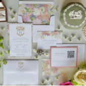 Autocollant Pour Fenêtre Aquarelle Floral Garden Party Crest