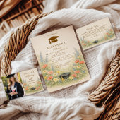 Invitation Elegant Floral Graduation Party Celebration