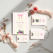 Étiquettes-cadeau Baby shower rose Rose