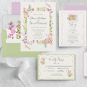 Invitation Romantic Garden Floral Wedding 