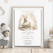 Invitation C'est un Baby shower bébé lapin et maman