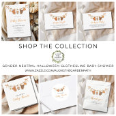 Invitation Gender Neutral Clothesline Halloween Baby Shower 