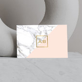 Mug Logo de marbre géométrique moderne/Monogramme noir