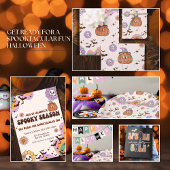 Modern Retro Groovy Fun Halloween Papier Bord