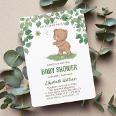 Carte De Remerciements Un Petit Baby shower Bear Cub