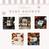 Invitation Baby shower d'Halloween gothique de chat fantôme